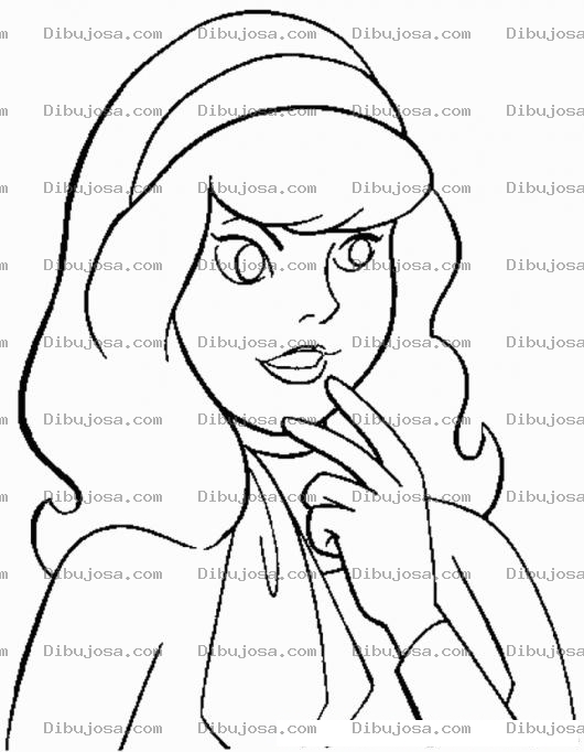 Dibujo para colorear Dibujo De La Chica Rubia De Scooby Doo Para Pintar Y Colorear