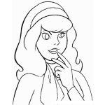 Dibujo para colorear Dibujo De La Chica Rubia De Scooby Doo Para Pintar Y Colorear