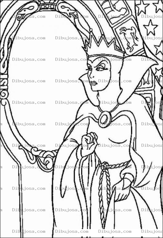 Dibujo para colorear Malefica de blanca nieves