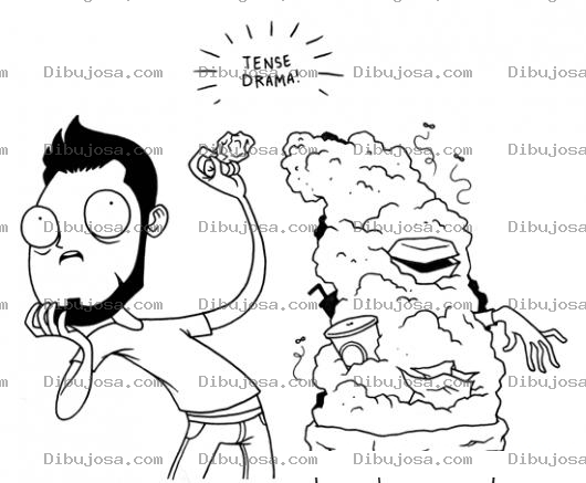 Dibujo para colorear Dibujo De Bote De Basura Lleno Para Pintar Y Colorear