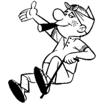 Dibujo para colorear Dibujo De Hombre Con Puro Baston Y Panuel En La Cabeza Para Pintar Y Colorearpara