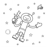 Dibujo para colorear Dibujo De Nino Astronauta Para Pintar Y Colorear