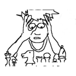 Dibujo para colorear Dibujo De Hombre Jugando Ajedrez Para Pintar Y Colorear Juego De Ajedrez