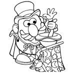 Dibujo para colorear Dibujo Del Senor Cara De Papa Haciendo Magia