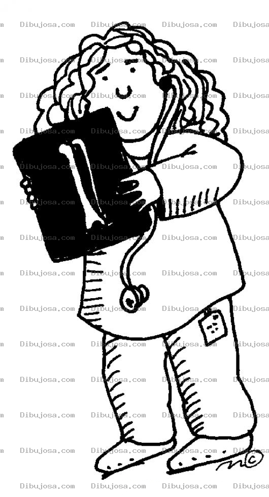 Dibujo para colorear Dibujo De Doctora Viendo Una Radiografia De Rayos X Para Pintar Y Colorear