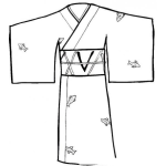 Dibujo para colorear Dibujo De Vestimenta China Para Pintar Y Colorear Quimono