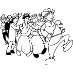 Dibujo para colorear Paga El Pato Dibujo De Muchacho Llevandose Un Pato Bajo El Brazo Sin Pagar Para Pintar Y Colorear Pagaelpato