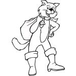 Dibujo para colorear Gato Con Botas Para Pintar Y Colorear Gatoconbotas