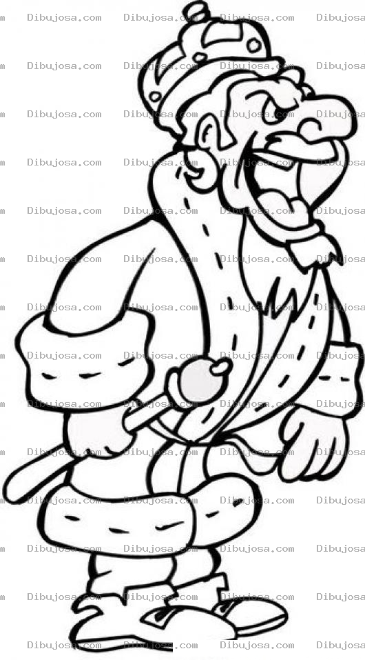 Dibujo para colorear Dibujo De Rey Malvado Para Pintar Y Colorear Reymalo