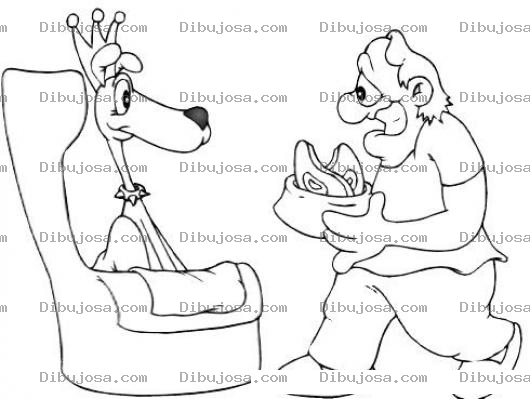 Dibujo para colorear Rey Perro Para Pintar Y Colorear Dibujo Del Reyperro Sentado En Sofa