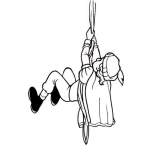 Dibujo para colorear Dibujo Del Principe De Rapuncel Colgando Del Pelo De Rapuncel Para Pintar Y Colorear