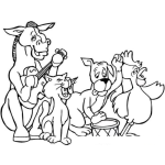 Dibujo para colorear Dibujos De Animales Cantando Y Tocando Instrumentos Musicales Para Pintar Y Colorear