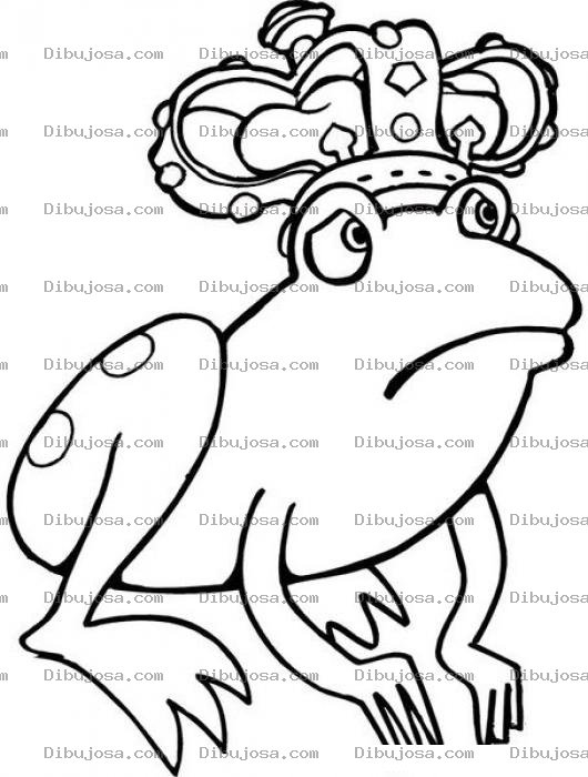 Dibujo para colorear Dibujo De Rey Rana Para Pintar Y Colorear Reyrana