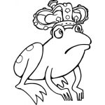Dibujo para colorear Dibujo De Rey Rana Para Pintar Y Colorear Reyrana