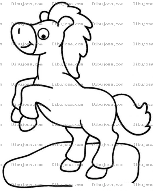 Dibujo para colorear caballo para pintar