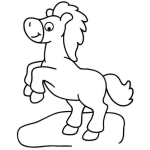 Dibujo para colorear caballo para pintar