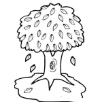 Dibujo para colorear Dibujo De Arbol Botando Hojas Para Pintar Y Colorear