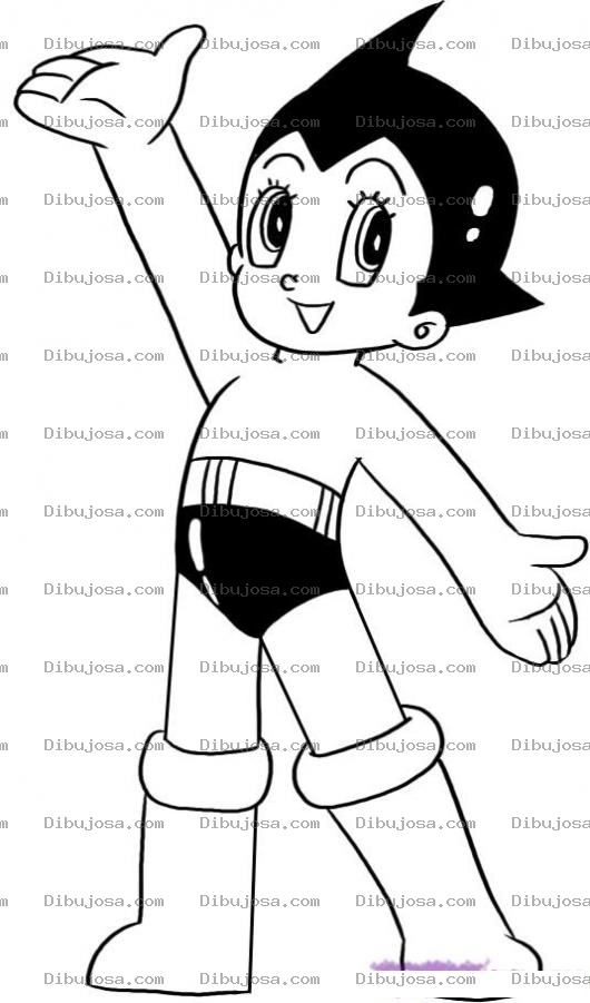 Dibujo para colorear Dibujo De Astroboy Para Pintar Y Colorear