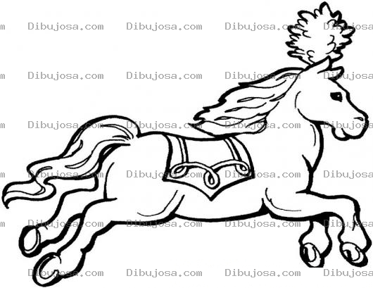 Dibujo para colorear caballo de circo para colorear