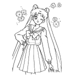 Dibujo para colorear Dibujo De Sailor Moon Para Pintar Y Colorear