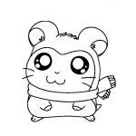 Dibujo para colorear Dibujo De Hamtaro Para Pintar Y Colorear