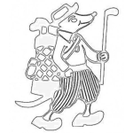 Dibujo para colorear Dibujo De Raton Golfista Para Pintar Y Colorear