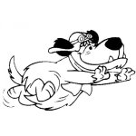Dibujo para colorear Perro De Autos Locos Para Pintar Y Colorear