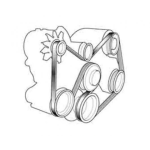 Dibujo para colorear Dibujo De Fajas De Motor Para Pintar Y Colorear