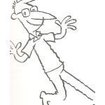 Dibujo para colorear Dibujo De Hombre Diciendo Hola Para Pintar Y Colorear