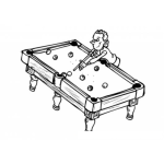Dibujo para colorear Dibujo De Jugador De Billar Para Pintar Y Colorear Mesa De Billar