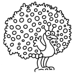 Dibujo para colorear Dibujo De Pavoreal Para Imprimir Y Colorear