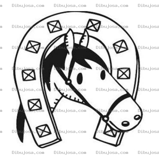 Dibujo para colorear Herradura De Caballo Para Pintar Y Colorear