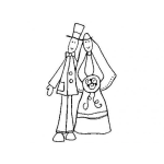 Dibujo para colorear Dibujo De Novio Y Novia Casandose Para Pintar Y Colorear Boda