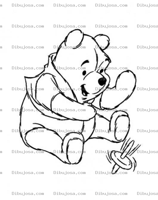 Dibujo para colorear Dibujo De Guini De Pu Jugando Trompo Para Pintar Y Colorear