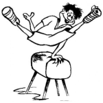 Dibujo para colorear Dibujo De Chico Gimnasta Para Pintar Y Colorear Muchacho Haciendo Ejercicios De Gimnasia