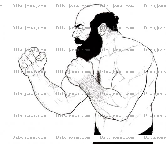 Dibujo para colorear Dibujo Del Peleador Callejero Kimboslice Para Pintar Y Colorear A Quimbo