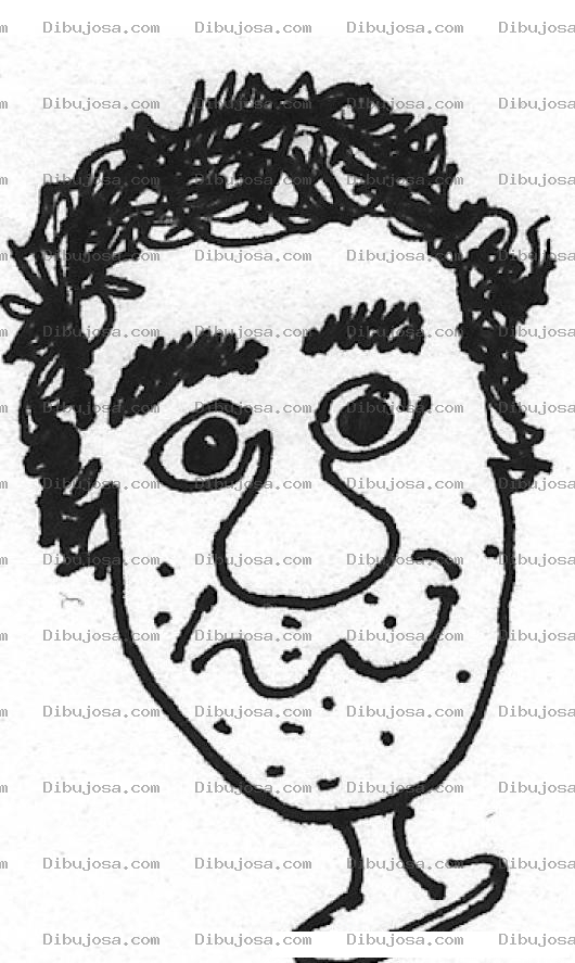 Dibujo para colorear Dibujo De Chico Con Barba De 2 Dias Para Pintar Y Colorear