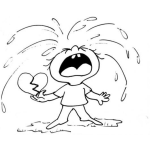Dibujo para colorear Dibujo De Chico Con El Corazon Roto Llorando Amargamente Por No Ser Correspondido Para Pintar Y Colorear