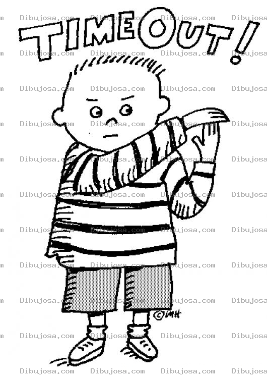 Dibujo para colorear Dibujo De Nino Pidiendo Tiempo Fuera Al Arbitro Para Pintar Y Colorear