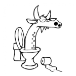 Dibujo para colorear Moustruo Del Inodoro Para Pintar Y Colorear Tasa Del Bano Sucia Retrete Asqueroso