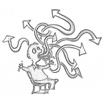 Dibujo para colorear Dibujo De Hombre Mentiroso Diciendo Mentiras Para Pintar Y Colorear
