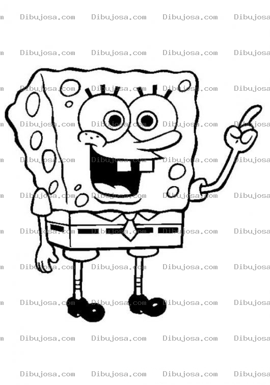 Dibujo para colorear bob esponja para colorear