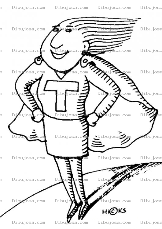 Dibujo para colorear Super Tia Dibujo Para Pintar Y Colorear A La Supertia