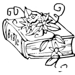 Dibujo para colorear Dibujo De La Biblia Con Flores Para Pintar Y Colorear