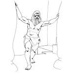 Dibujo para colorear Dibujo De Sanson Derribando Las Columnas Del Templo Para Pintar Y Colorear A Samsom