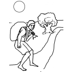 Dibujo para colorear Dibujo Del Hijo Prodigo Pasando Penas Y Hambre Despues De Haber Derrochado Su Dinero Para Pintar Y Colorear