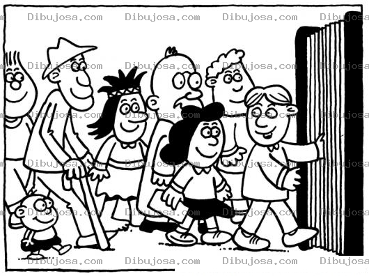 Dibujo para colorear Dibujo De Medico General Con Sus Pacientes Entrando Al Consultorio Para Pintar Y Colorear