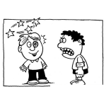 Dibujo para colorear Dibuj De Nino Golpeador Con Nino Golpeado Para Pintar Y Colorear
