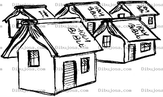 Dibujo para colorear Casas Cristianas Dibujo De Condominio Protegido Por DIOS Y Cubierto Por El Espiritu Santo Para Pintar Y Colorear Dibujos Cristianos