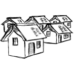 Dibujo para colorear Casas Cristianas Dibujo De Condominio Protegido Por DIOS Y Cubierto Por El Espiritu Santo Para Pintar Y Colorear Dibujos Cristianos